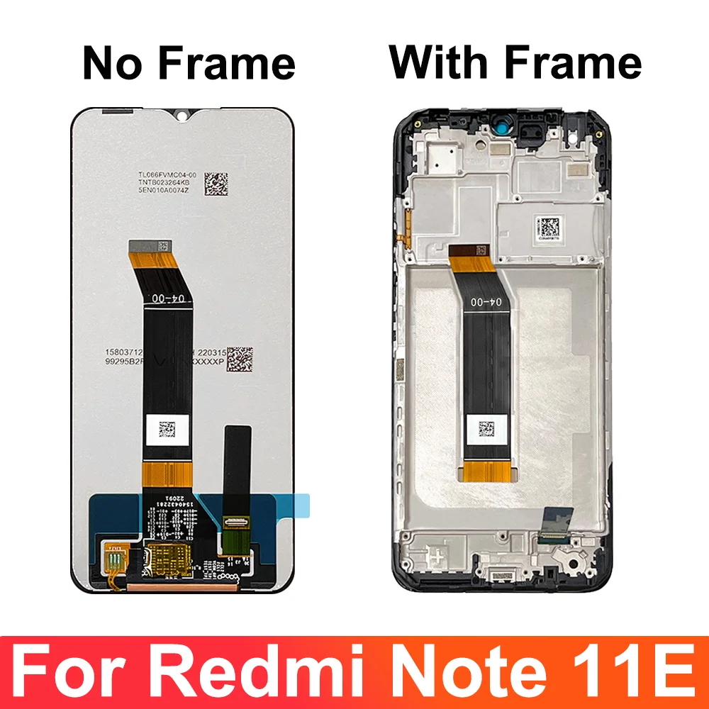 Voor Xiaomi Redmi Note 11e Lcd Scherm Frame Touch Digitizer Montage Voor Redmi Note 11 E Redmi 10 5G Lcd