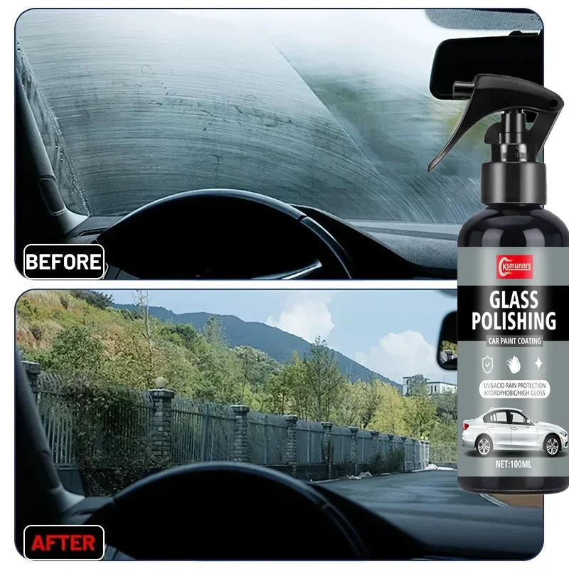NEW Rain Repellent for Car Windshields and Rearview Mirrors, Featuring a Hydrophobic Coating to Polish the Windshield/Glass.