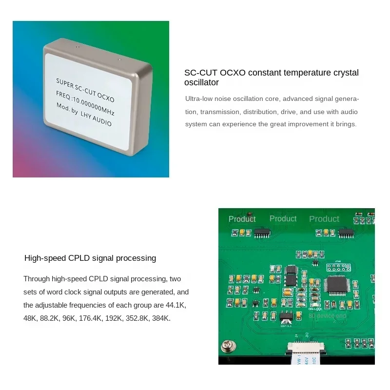 LHY  WCK Professional Recording Synchronous Word Clock Wordclock Ultra-Low Noise Constant Temperature Crystal Oscillator OCXO