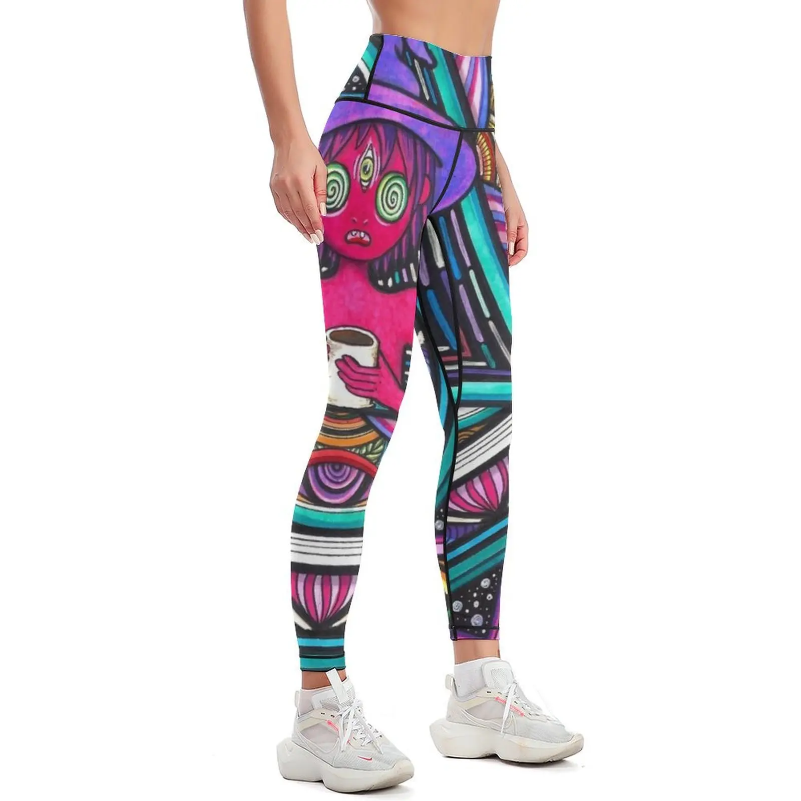 Trippy Clancy Mandala Inspired Leggings workout shorts Women's gym Womens Leggings