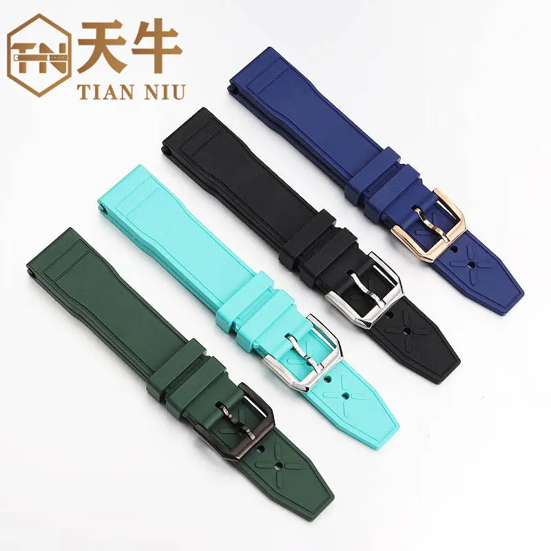 20mm 21mm men\'s watch strap bracelet for IWC fluororubber watch strap Pilot Little Prince Portugal metal quick release watchband