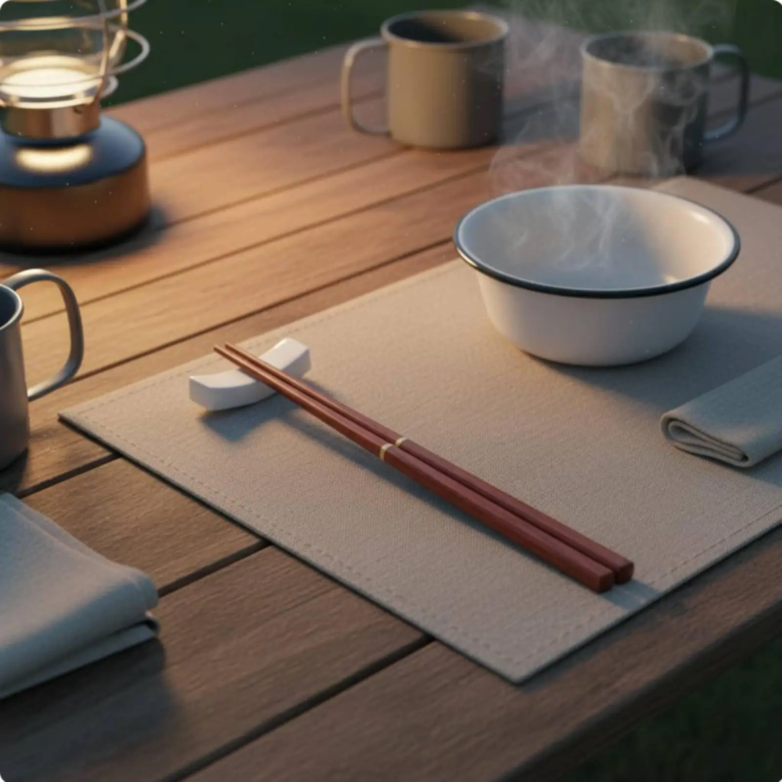 Reusable Chopsticks Wooden Foldable Portable Tableware Set Adjustable Design for Picnics and Daily Use