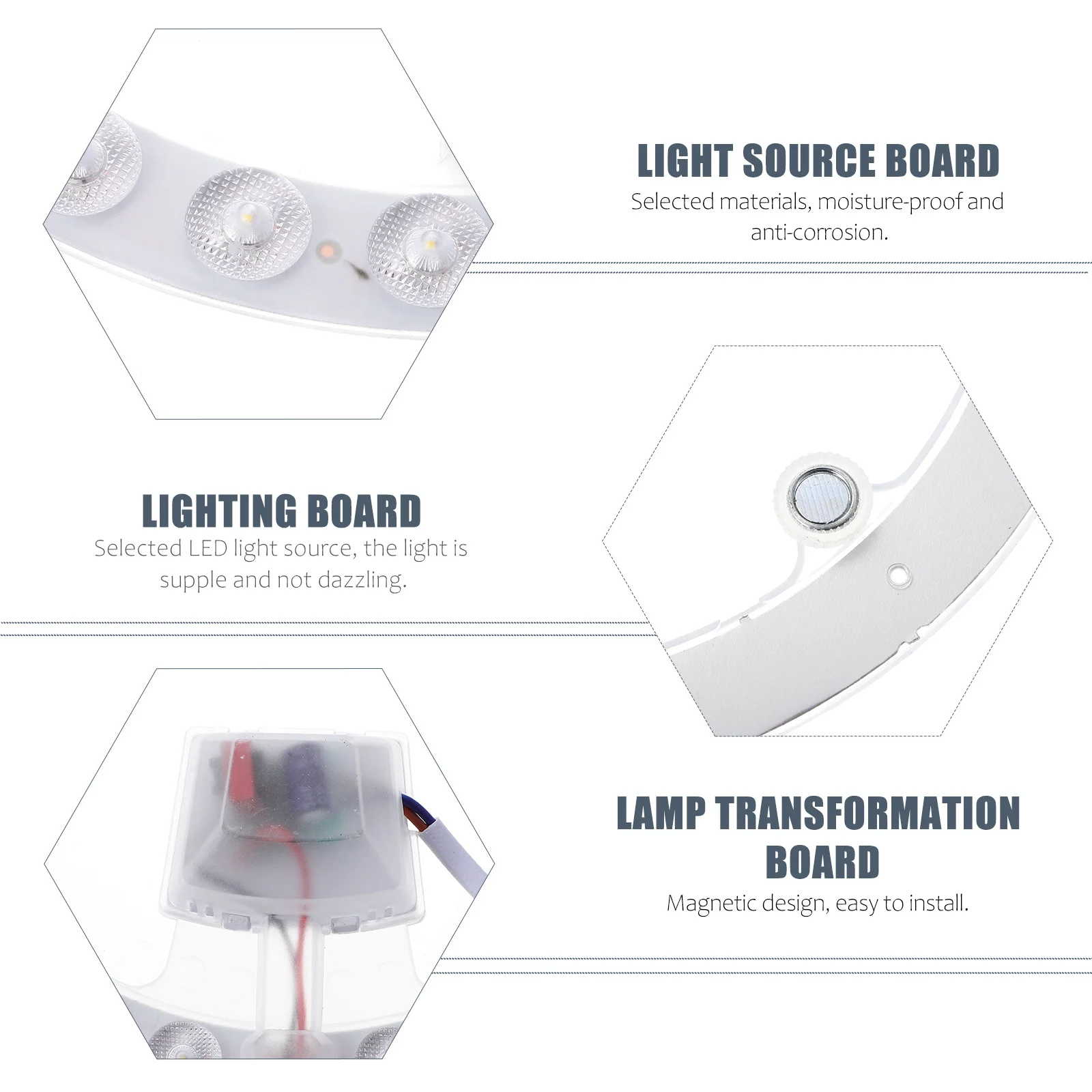 Led Ceiling Lamp Ring Light Source Board Magnetic Design For Indoor Dinning Bedroom Lighting Ceiling Light Transformation