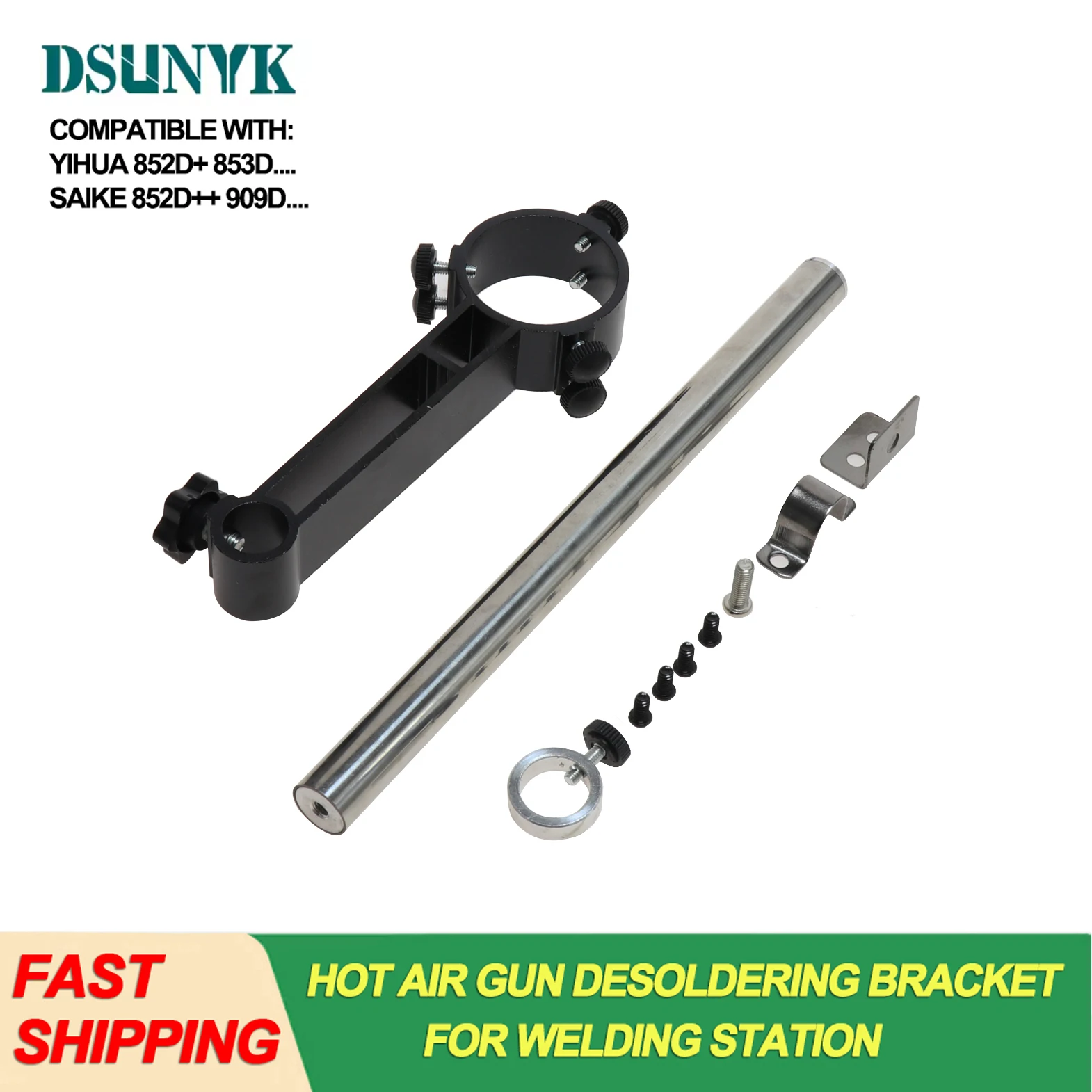 Hot Air Gun Stand 360° Rotatable Steel Bracket for YIHUA 852D 853A 909D SAIKE 952D 858D GORDAK BGA Rework Desoldering Station