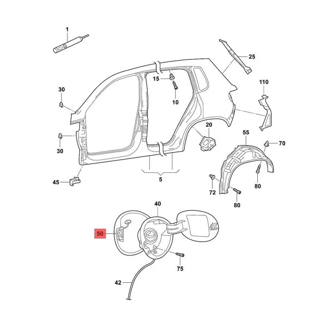 5ND810773 Fuel Tank Door Lock Motor Actuator Control Unit For VW Golf MK6 Tiguan Scirocco 5ND810773A 5ND810773F