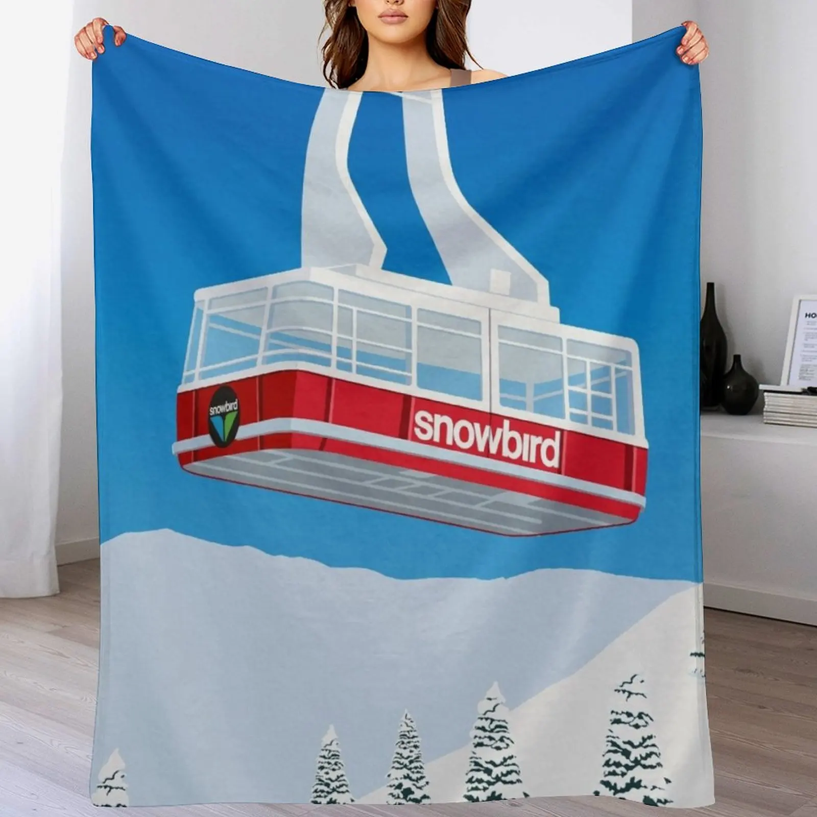 

Snowbird Ski Resort Throw Blanket Breathable Lightweight Blanket for Adults Kids