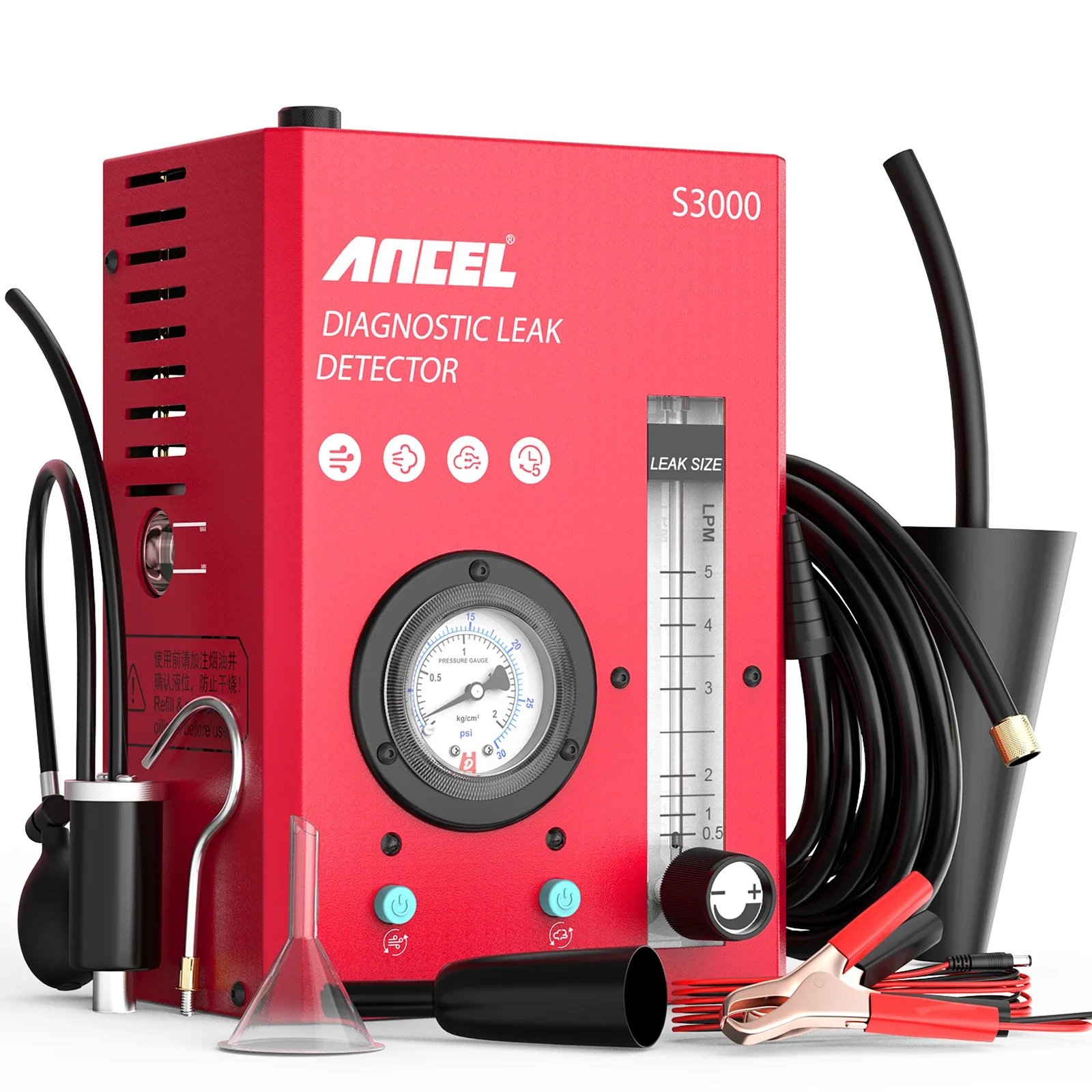 ANCEL Smoke Leakage Detector S3000 Professional Pipe Leak Tester EVAP System Other Tools For Car Automotive Smoke Leak Detector