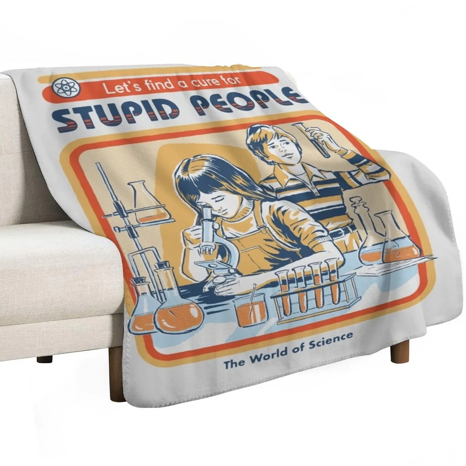 A Cure For Stupid People Throw Blanket Luxury Designer anime Flannel Sofa Throw Soft Plush Plaid halloween Blankets