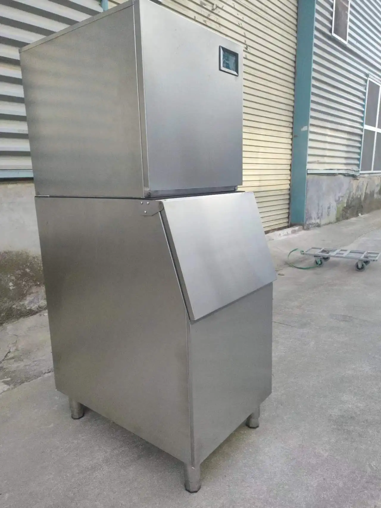 Máquina de gelo industrial, 1 tonelada, 1000kg, aço inoxidável, bloco de cubos de gelo comercial, máquina de fazer gelo para negócios