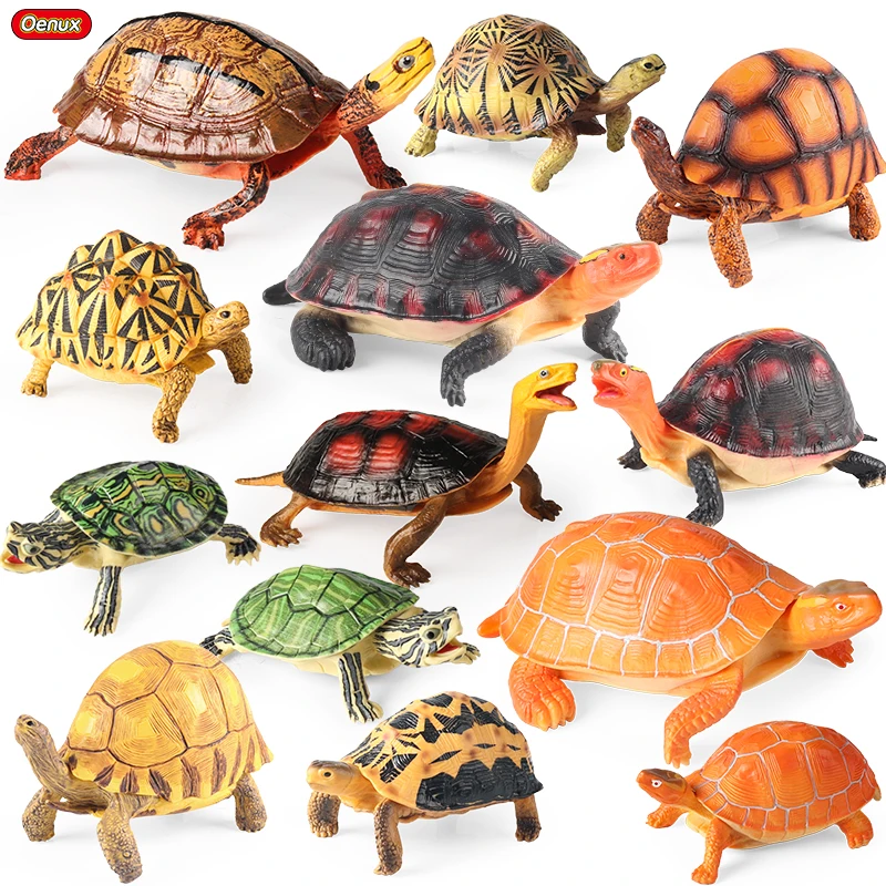 Oenux vida marinha animais modelo leathback tartaruga ciclo de crescimento oceano estatuetas figuras ação pvc coleção brinquedo do miúdo presente
