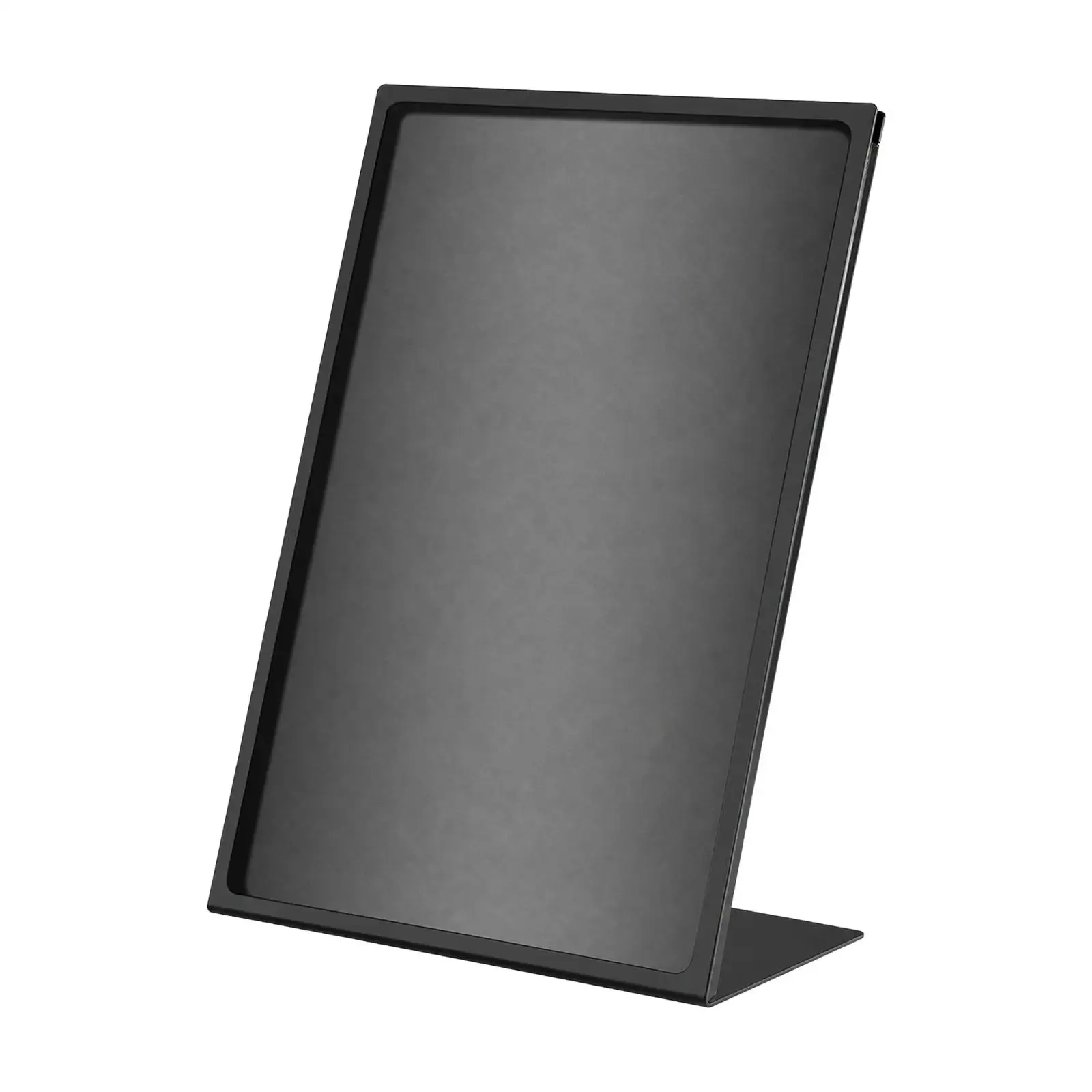 Carbon Steel Menu Display Stand with Clear Acrylic Front Panel for Restaurant Table Sign Holder