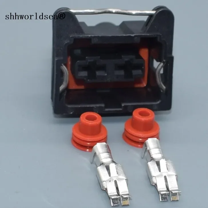 Shhworldsea 2/100Sets 2 pin for VW 6.3mm auto waterproof plug electric wire harness female connector