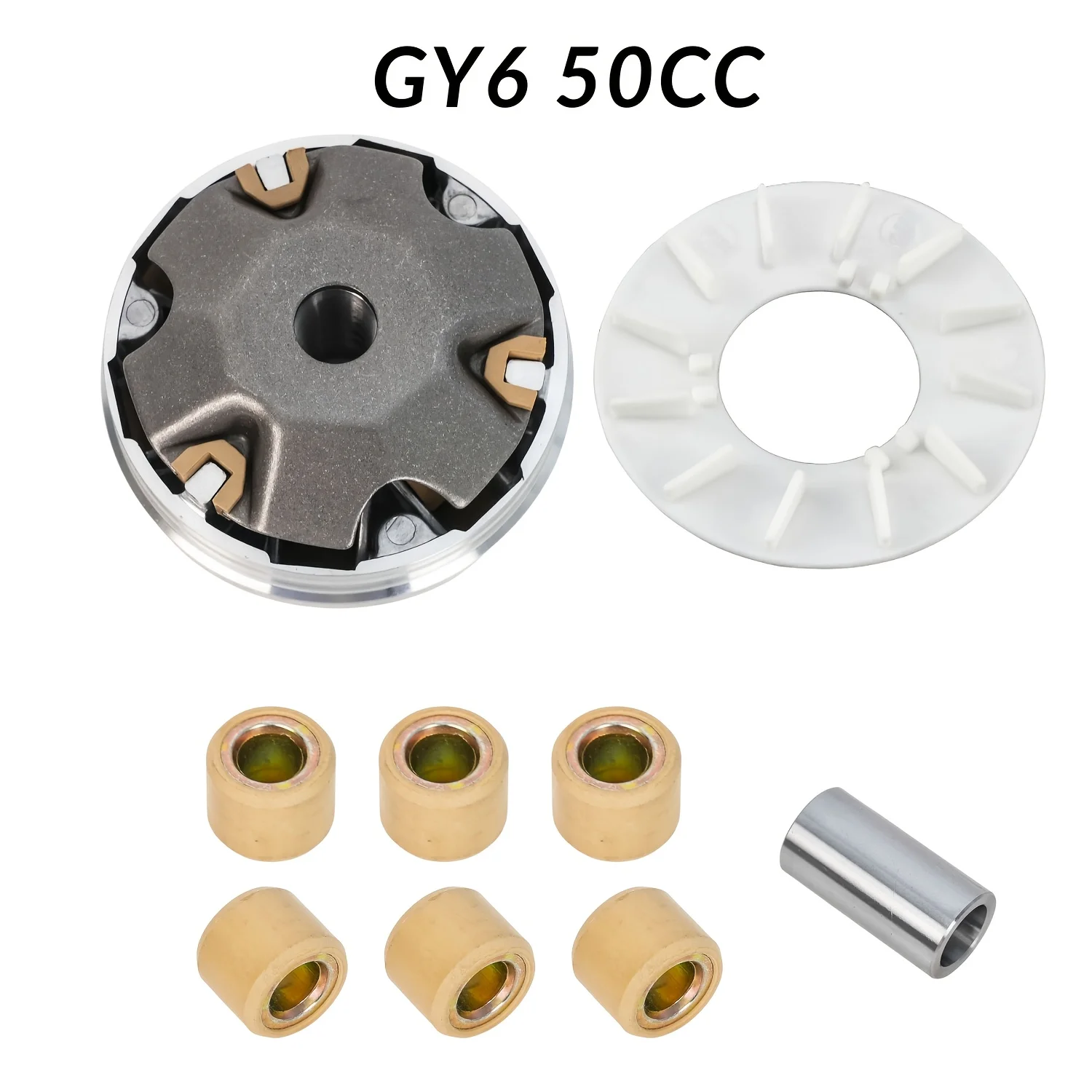 Conjunto de variador de motocicleta con embrague de ventilador de rodillos para motor GY6 50cc 125cc 150cc