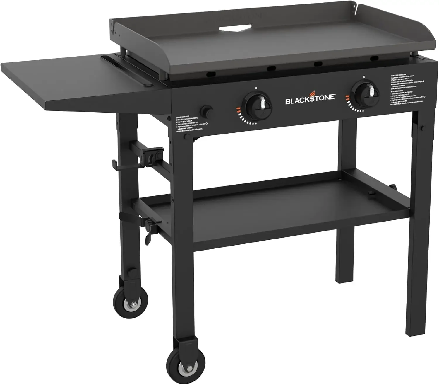 

Grill Griddle 2 Burner Propane Fuelled Rear Grease Management System, 1517, Outdoor Griddle Station for Camping, 28 inch