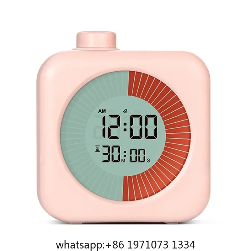 Digital Productivity Timer Visual Count Up/Down Function Alarm Clock Snooze Setting Sound Reminder Kids Time for Learning