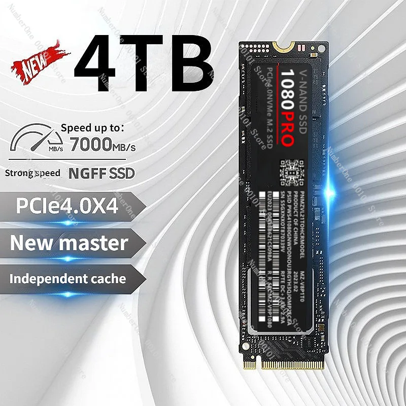 

1080PRO M2 SSD 1TB 2TB 4TB, PCIe 4.0 NVMe Solid State Drive, Cross Border New Version High Speed