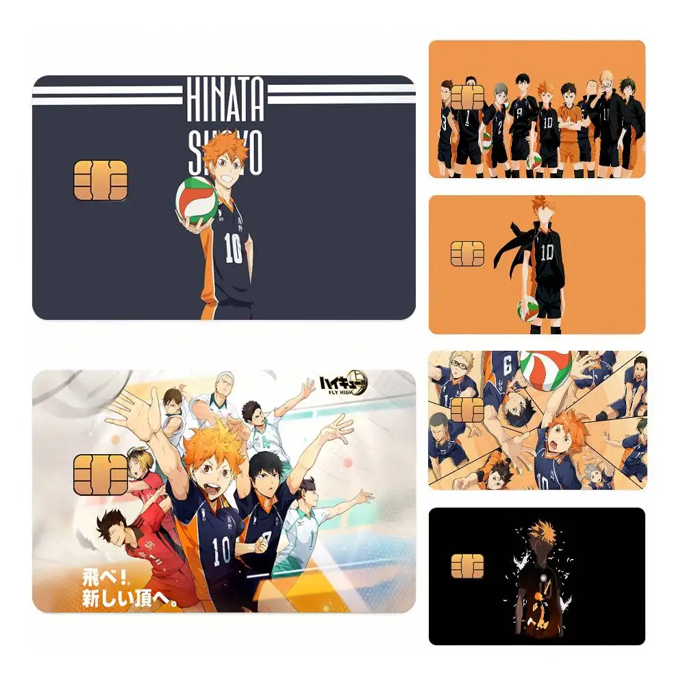 A-H-haikyuES License Holographic Laser Debit Credit Bank Card Skin Sticker Film No Fade