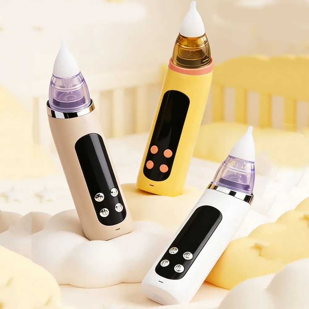 USB Rechargeable Electric Baby Nasal Aspirator Rhinitis Cleaner Washable Newborn Nose Sucker 5 Modes Food Grade Silicone
