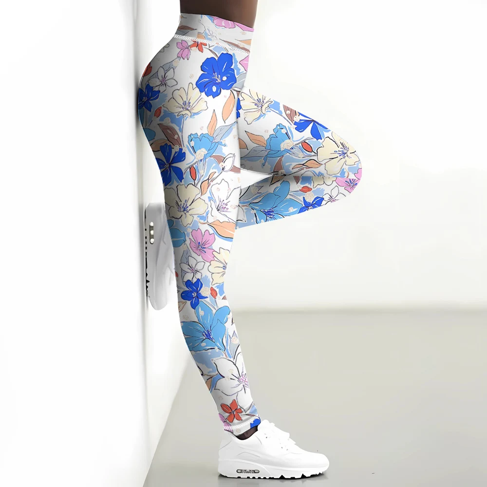 Fashion Floral Legging Pretty Dlowers 3D Printed Yoga Pants Fitness Skinny Pants Womens Clothing Leggings Mujer Gym