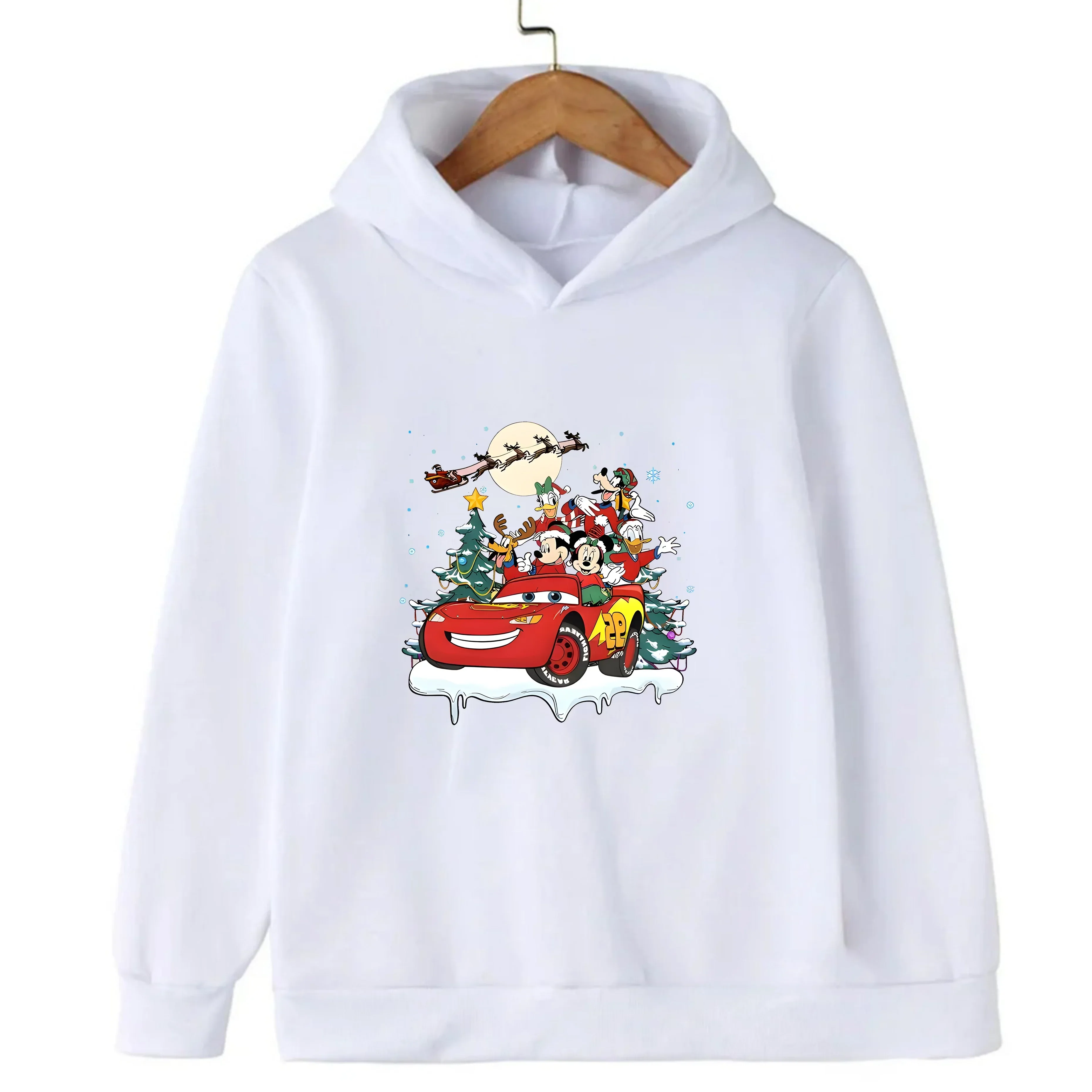 مجموعة ديزني لعيد الميلاد، ملابس أطفال لطيفة، بلوفرات كاجوال، سترات دافئة مريحة للأولاد والبنات في الخريف والشتاء #5