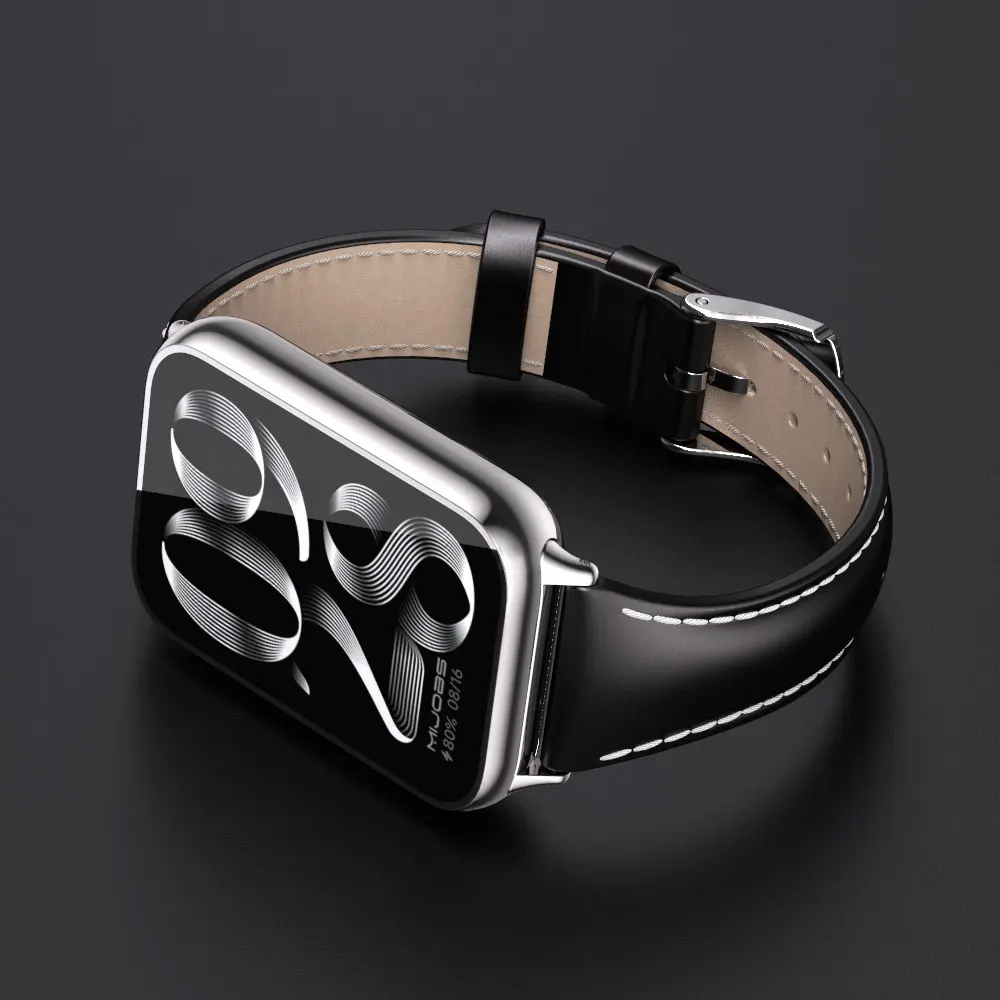 Mi Band 8 Pro Leather Strap For Xiao mi Mi Smart Band 9 Pro Bracelet Global Version Miband 8 Pro Wristband Woman Men Belt Correa