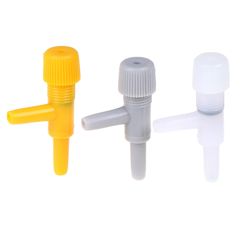 Tube de ligne d'air d'aquarium, précieux oxygène de poisson, pompe à air, soupape de contrôle de débit de volume, jaune, blanc, gris, adapté aux tubes de ligne de 4mm, 10 pièces