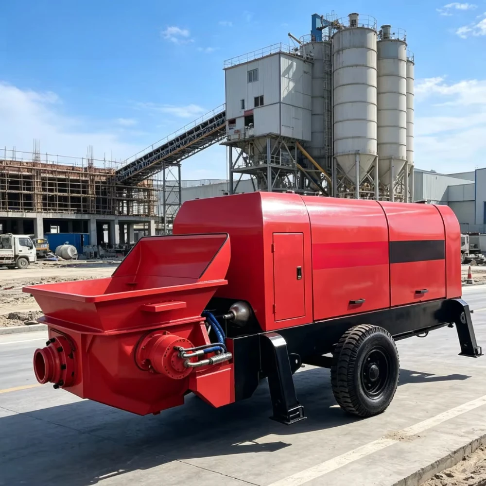 Factory Direct Supply Machinery Concrete Pump With Anti Block Reverse Pumping Function For Construction