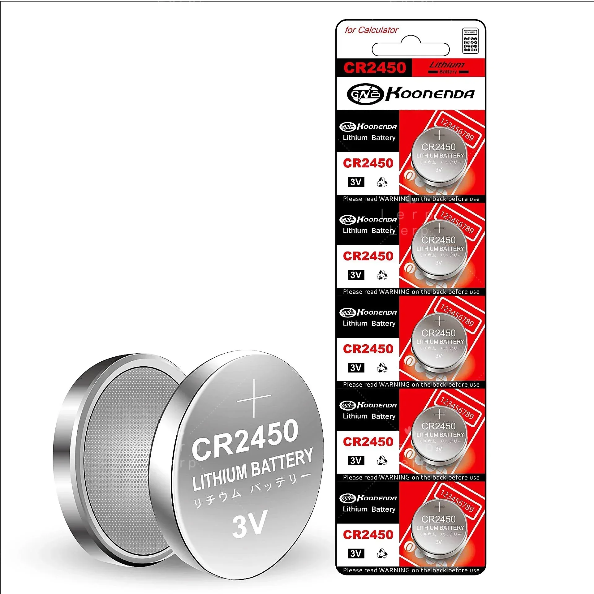 CR2450 button battery 3V alkaline button battery, car remote control key electronic