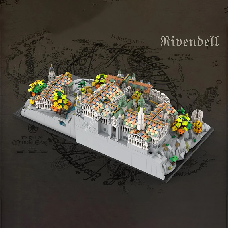 5788PCS MOC The Lords Of The Rings Rivendell Mini Craft Modular Model Building Blocks Stacking Bricks Creative Kid Toy Gift Diy