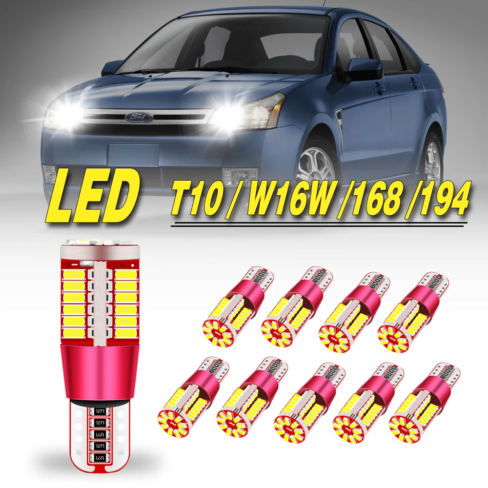 10X W5W LED T10 LED-Lampen Auto-Parkpositionsleuchten Innenraum-Kartenleuchten Dachleuchten Canbus 3014 57SMD Für BMW Audi 12V Weiß 6500K