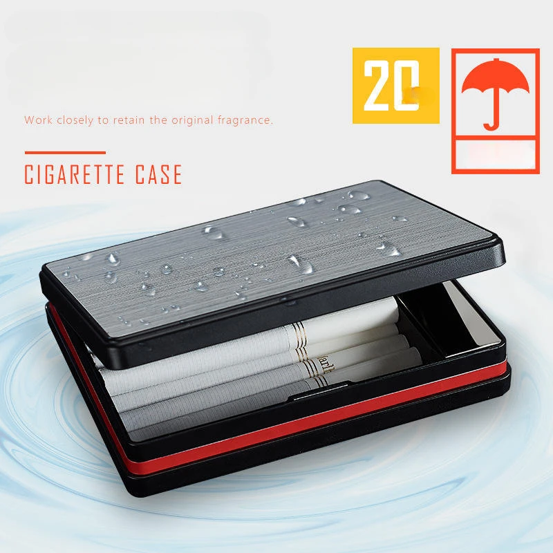 New Thick Cigarette Case with USB Charging Cigarette Lighter, Moisture-proof and Pressure-resistant Men's Cigarette Accessories