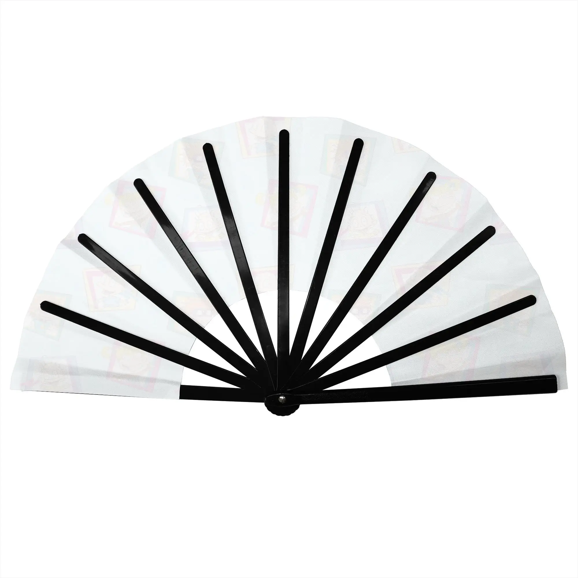 R-Rugrated Mangas Movie Folding Hand Fan  Personalized Popular Polyester Fabric Fan Fashion Summer Accessory Decorative Fans