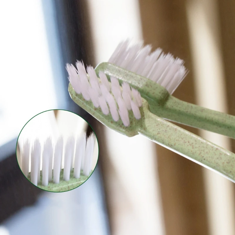 Cepillo dientes para bebé, paja trigo Natural, dibujos animados para niños pequeños, cuidado bucal para recién nacidos