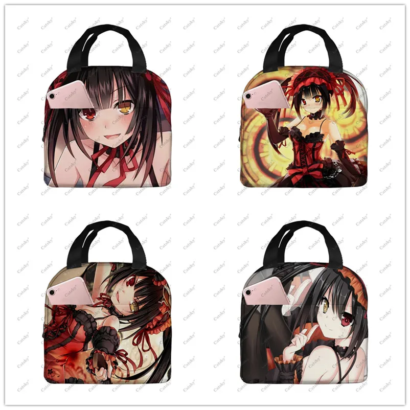 

Date A Live Portable Aluminum Foil Thickened Insulated Insulated Lunch Bag Waterproof Insulated Lunch Tote Bag