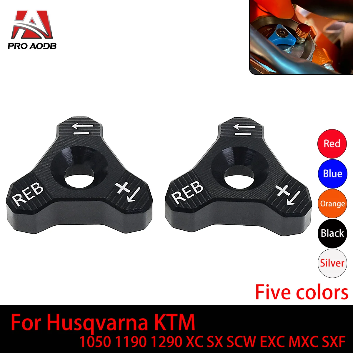 

48mm Front Shock Absorber Fork Knob Adjuster Bolt For KTM Husqvarna Beta RR RRS RS 250-520 2013-2018 Universal Motocross Parts