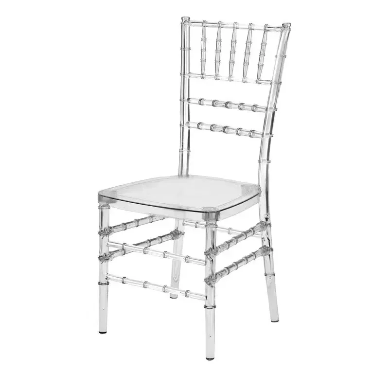 4 Pcs or 100pcs Transparent Detachable Wedding Resin CHIAVARI  Chair Chiavari for Outdoor Moment Party Gathering in Hotel House
