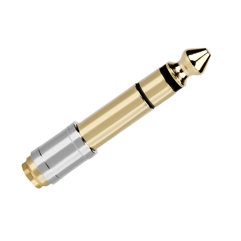 A17G 1 قطعة 6.35 مللي متر إلى 3.5 مللي متر محولات 1/4 بوصة ذكر 1/8 بوصة أنثى 6.35 إلى 3.5 جاك سماعة محول الصوت موصل التوصيل