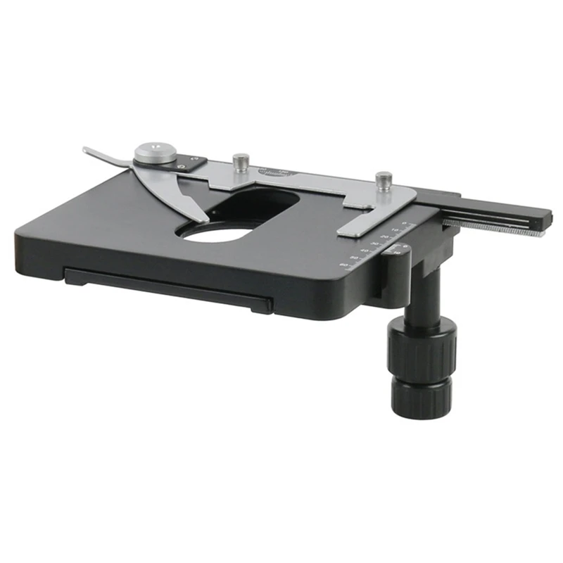 

XY Axis Metal Mechanical Stage Mobile Platform With Scale For Biological Microscope Slide Specimen Moving Clamp