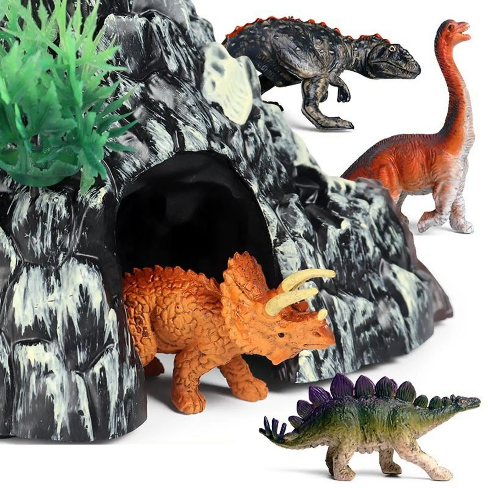 Kit de jeu sur l'éruption volcanique, modèle éducatif scientifique avec son de dinosaure interactif et PVC résistant, adapté pour