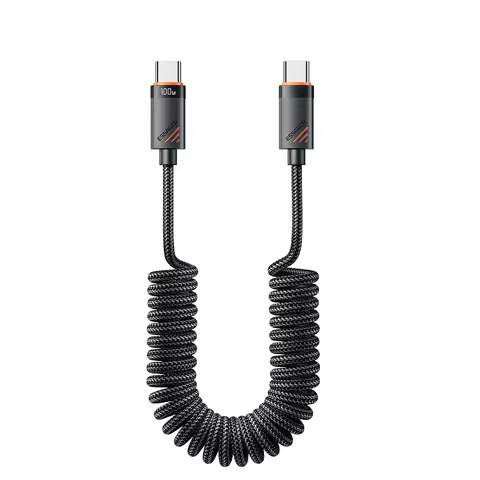 Essager Car Spring Type C Cable For iPhone 16 15 Xiaomi Samsung 100W PD Fast Charging For Macbook iPad Type C to Type C Cable