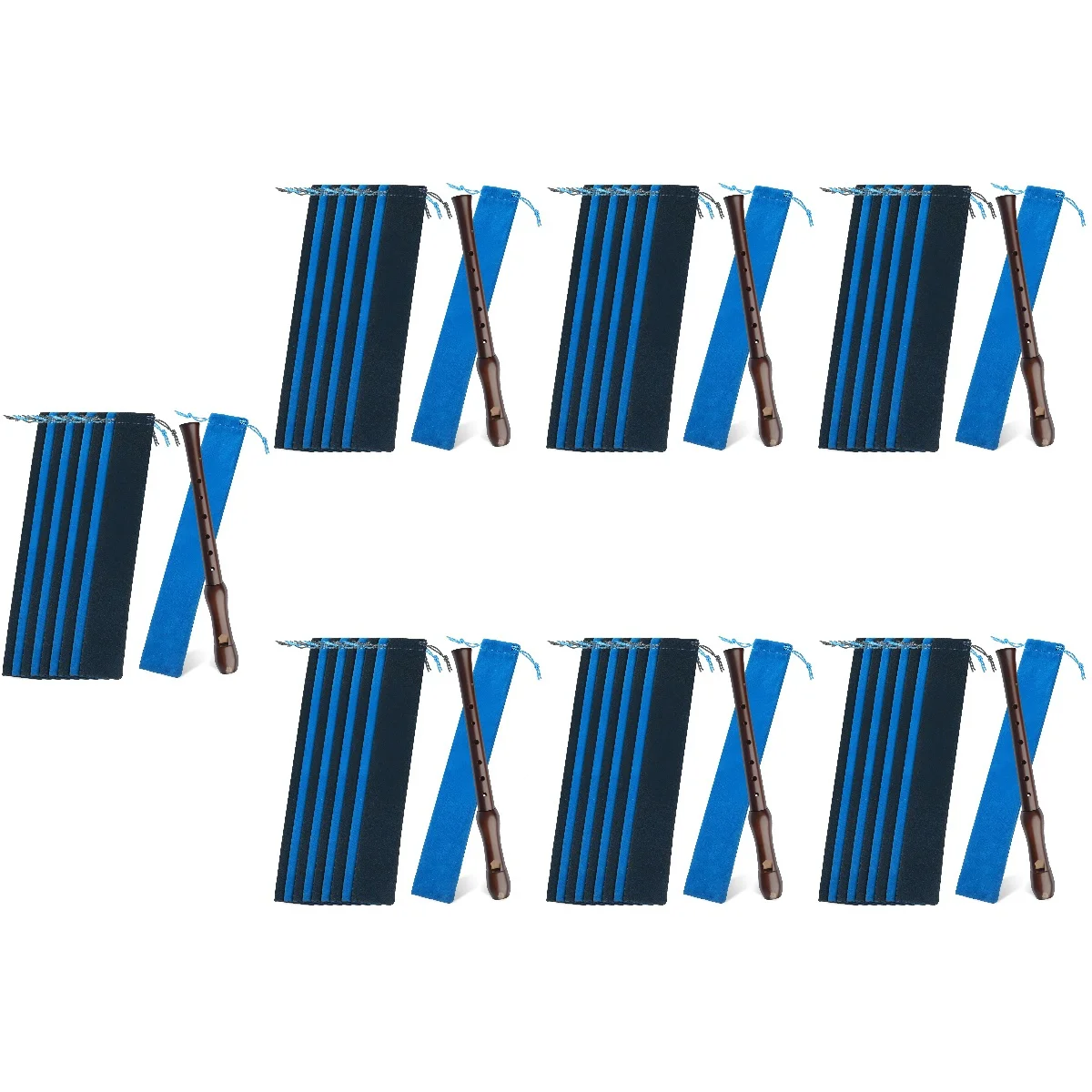 

7pcs Flute Carrier Bag Soprano Recorder for Storage Carrying Pouch Instrument Case