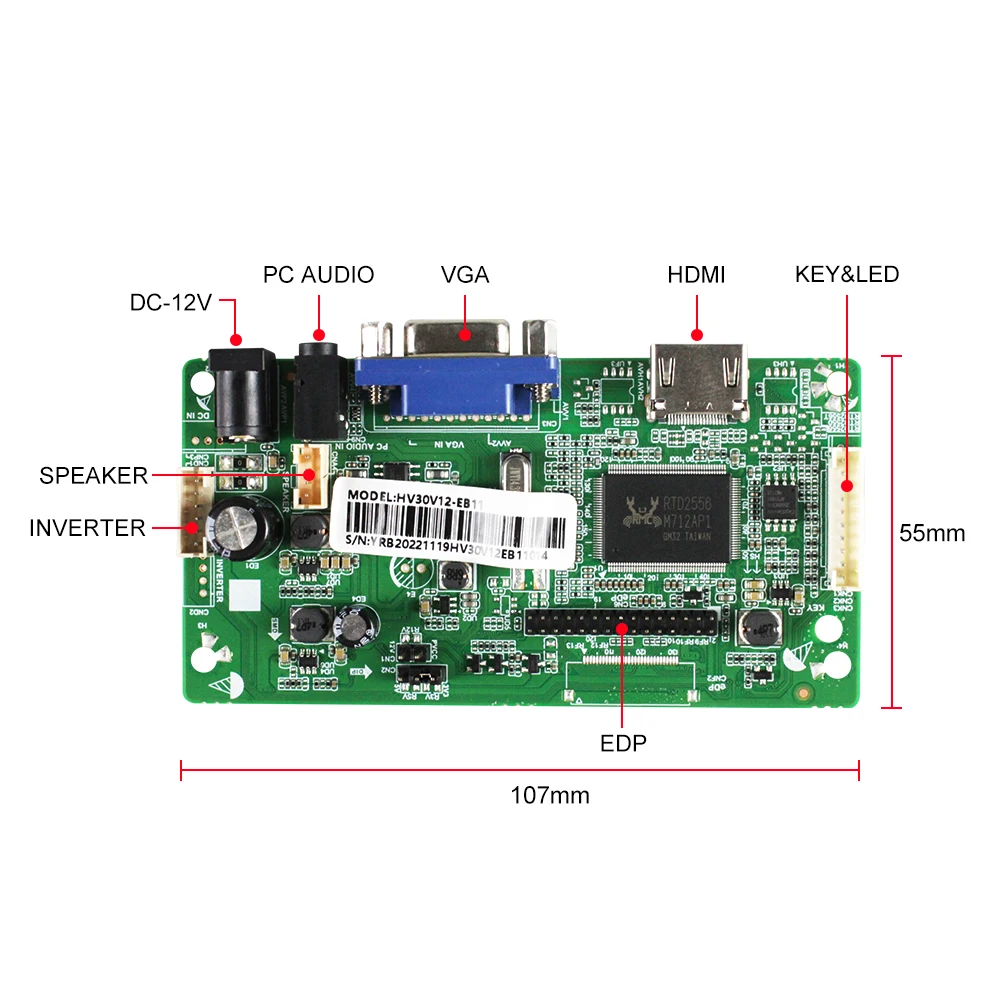 Imagem -03 - Painel Lcd com Painel de Controle Hdmi Vga 10.1 Polegada Tela Lcd 1920x1200 1100 nm Edp Visível ao ar Livre Interface de 30 Pinos Ns101wum-n51