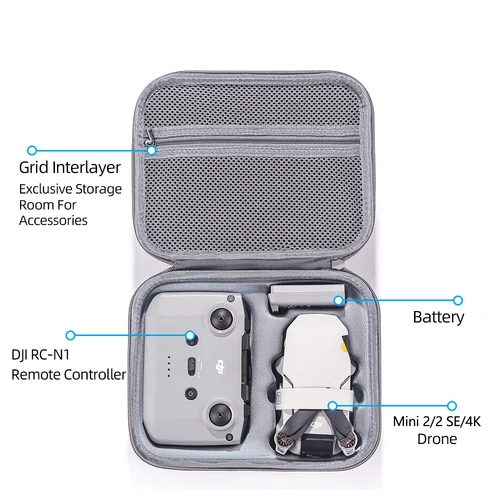 Imagen 2 del producto Nuevo Estuche de transporte bolsa protectora maleta impermeable para DJI Mini 2/2SE/4K Drone accesorios de batería remota