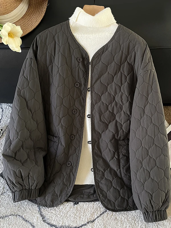 レトロなひょうたん柄のふわふわコットンジャケット レディース 秋冬コットン服 スイートフォレストシステムブランド レディース通勤服