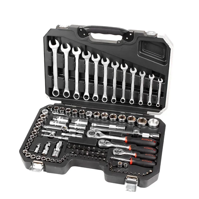 

Multifunction 1/4" & 3/8" & 1/2 " Dr.Socket Set Tools 111pcs CR-V Combo Wrench KitHot Sales