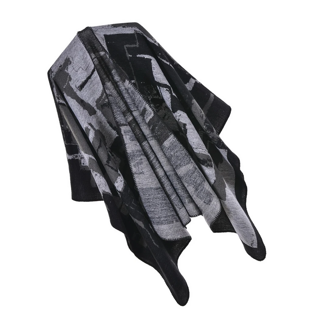 Neck Wrap Winter Scarf Warm Ponchos Multicolored Multifunctional Polyester