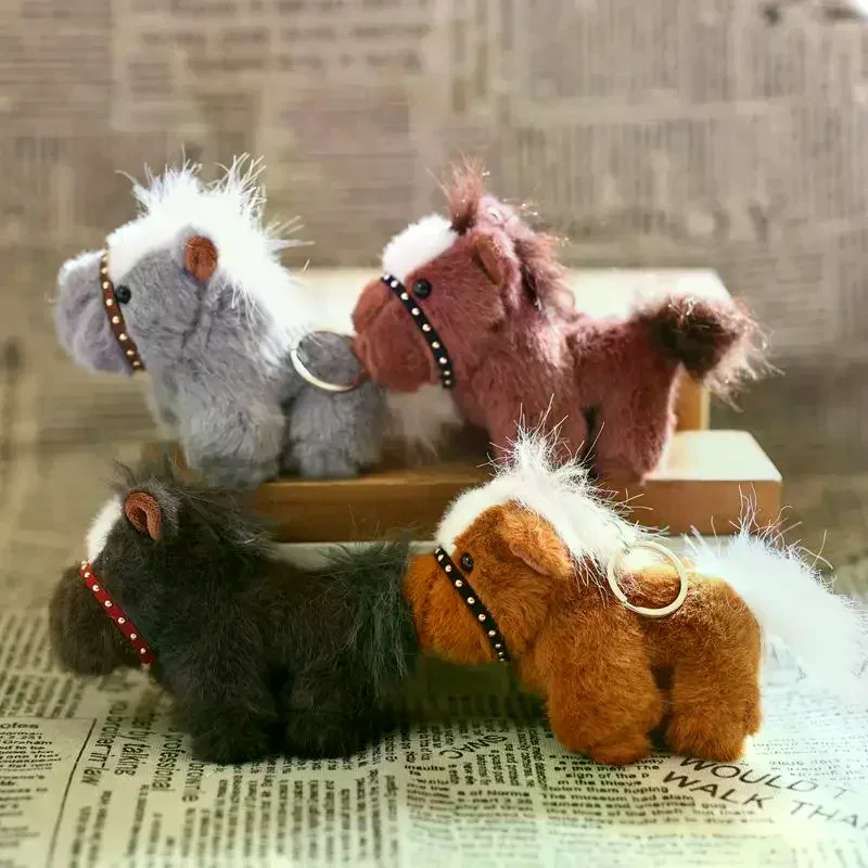 

1 шт., 15 см, брелок с мультяшной лошадью, плюшевая кукла, мягкая собака, рюкзак, сумка, подвеска, брелок для девочек, женский подарок