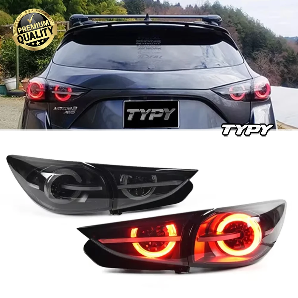 

Автомобиль для Mazda 3 Axela, задние фонари Hatchback 2013-2019, обновление, модифицированный новый DRL, динамический указатель поворота, светодиодный задний фонарь, автоаксессуары