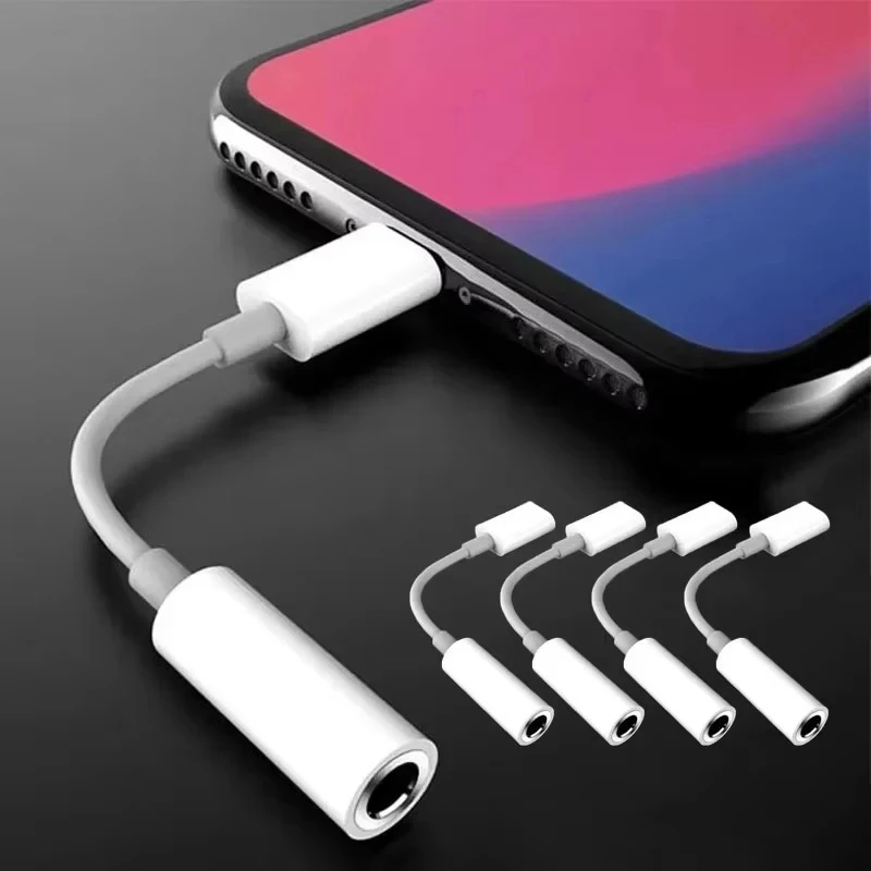 1-7pcs 3.5 mm Audio Cable For Lighting Headphone Adapter for IPhone 11 12 13 14 Pro Max 12Mini SE 2020 XS XR X