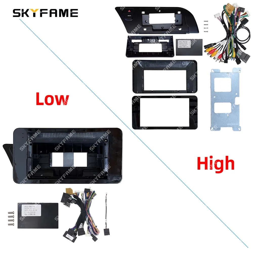 SKYFAME Car Frame Fascia Adapter Canbus Box Decoder Android Radio Audio Dash Fitting Panel Kit For Audi A4 B8 A4L A5 